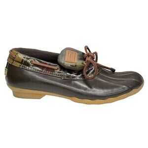 Sperry Top Siders Duck Boat Shoe Boot Womens Brown Slip On Waterproof 6 Classic